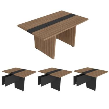 Imagem de Conjunto Escritório: Mesa Reunião 6376 + 3 Módulos 6378