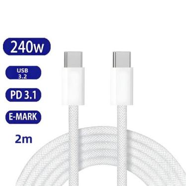Imagem de Cabo USB C Para USB C De Carregamento Rápido 240W Para iPhone 15 Serie