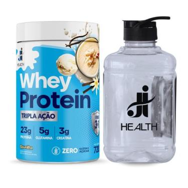 Imagem de Whey Protein Tripla ação com Creatina 720g e Garrafa para Academia 2 l