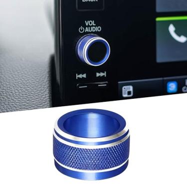 Imagem de TOMALL Acabamento da tampa do botão do interruptor de volume de áudio de alumínio compatível com Honda Civic 2022-2025, para CR-V HR-V Pilot, para Acura Integra, tampa de botão VOL anel circundante