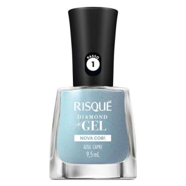 Imagem de Esmalte Risqué Diamond Gel Nova Cor Azul Capri 9,5ml