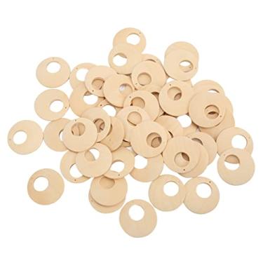 Imagem de RiToEasysports As Orelhas de Madeira Espaços Ocas Em Torno de 50 Páginas para Colorir Simples do DIY para Colorir para Jóias que Produzem Suprimentos, Duráveis, Ideais para Amigos, Decoração de árvores de Natal