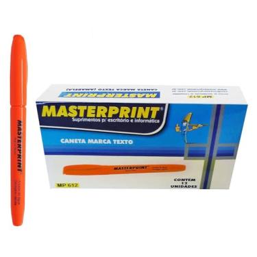 Imagem de Caneta Marca Texto, Masterprint, Laranja, Caixa com 12