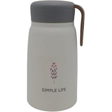 Imagem de Garrafa de Vidro com Revestimento Plástico, 350ml, BRANCA, Tampa Rosqueável