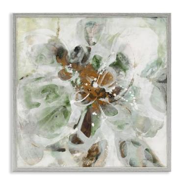 Imagem de Stupell Industries Arte giclée emoldurada cinza com movimento marrom e bege, design de Liz Jardine, 43 x 43 cm