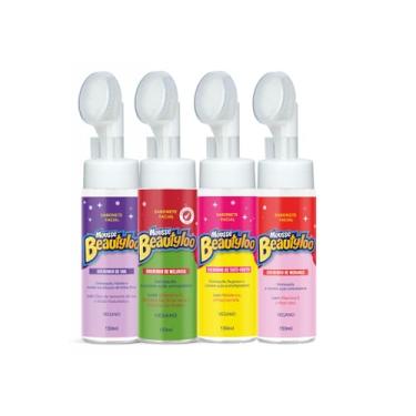 Imagem de Kit 3 ou 4 Sabonete Mousse de Limpeza Facial com cherinho de Chiclete Face Beautiful Beautyloo150ml (Kit 04)