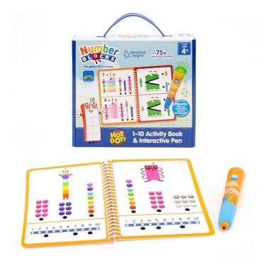 Imagem de Educational Insights Hot Dots Numberblocks Workbook Numbers 1-10 with Interactive Pen, 75+ Activities, Gift for Kids Ages 4+