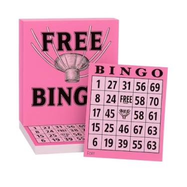 Imagem de Mega Bloco Bingo PREMIUM 1 Bloco com 100 Folhas | Série Exclusiva com 1500 Combinações - Rosa