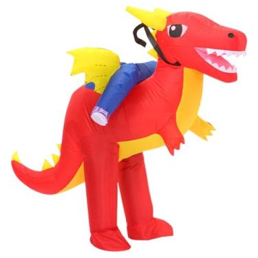Imagem de predolo Fantasia inflável de dinossauro leve para cosplay de Halloween, Tamanho Adulto