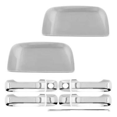 Imagem de Kit Apliques Maçaneta Par Aplique Retrovisor Aplique Caçamba Traseira 