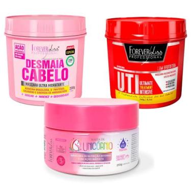 Imagem de Cronograma Mágia Unicórnio +UTI+ Desmaia Cabelo Forever Liss - Forever