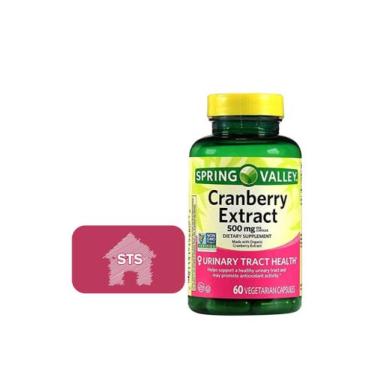 Imagem de Suplemento de extrato de cranberry Spring Valley 500 mg 60 cápsulas - 