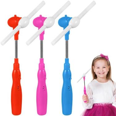 Imagem de Brinquedo de moinho de vento Toyvian Kids Glow Wands Light Up com músi