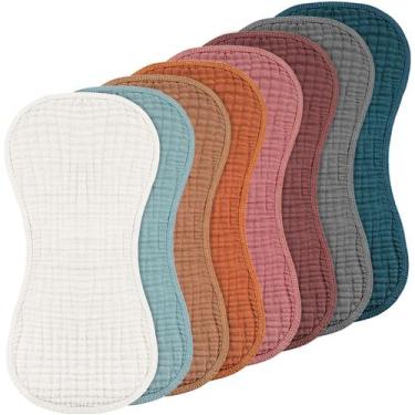 Imagem de Pacote com 8 panos de musselina para arrotar Frienda, 25 x 50 cm, mult