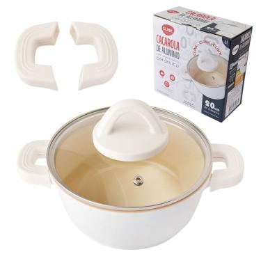 Imagem de Panela 20 Cm Caçarola C/ Revestimento Cerâmica Antiaderente