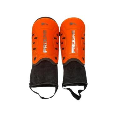 Imagem de Caneleira Futebol Adulto C/tornozeleira Progne, Laranja
