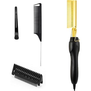 Imagem de Hot Comb Alisador De Ferro Elétrico Cachos E Cachos