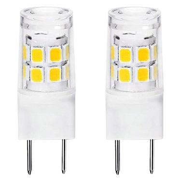 Imagem de Lâmpada LED G8 3W, WB25X10019 lâmpada halógena 20W substituição para luz de forno de micro-ondas GE, base bi-pinos tipo G8 T4 JCD, 120 volts, branco quente 3000K, pacote com 4
