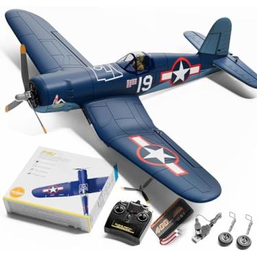 Imagem de 500MM Pre-Assembled F4U Corsair Remote Control Airplane Fighter Combat Xpilot Stabilization Aerobatics / 6 Axis Gyro 4CH Brushless RC Aircraft Full-Function 2Batteries for Beginner Expert Adults