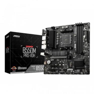 Imagem de Placa mãe msi b550m provdh,chipset b550, amd am4, matx, ddr4