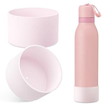 Imagem de QIONG Bota de silicone 2 peças para garrafa de água Owala FreeSip Sway 850 g e 1,134 g, copo de 1,134 g e torção 680 g, capa protetora antiderrapante para acessórios de garrafa de água de aço