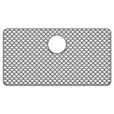 Imagem de LZVXTYM Protetor de pia de silicone, tapete de forro de pia resistente ao calor, tapete de escorredor reutilizável antiderrapante cortável, acessório de grade para parte inferior da cozinha de fazenda