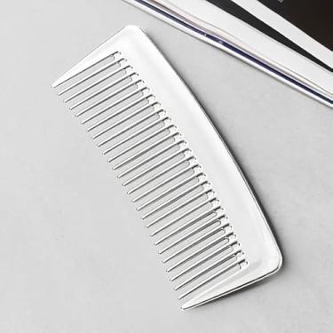 Imagem de Pente de dentes largos para desembaraçar o cabelo, dente largo vintage para cabelos cacheados e secos molhados, acessórios de desembaraçador sem alça estilo