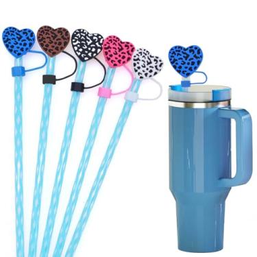 Imagem de Diferentes tampas de palha para copo Stanley, 10 mm de diâmetro, à prova de poeira, reutilizável, fofo, protetor de canudo