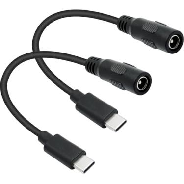 Imagem de Artilits Cabo adaptador de 30 cm tipo C para 5,5 x 2,1 mm, suporte para cabo de alimentação 5V 12V 20V feito para carregador portátil, ventilador pequeno, Starlink Mini, solar dobrável, série de