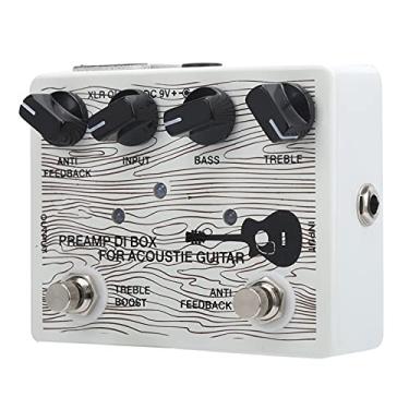 Imagem de Acouto Guitarras Pré-amplificadoras Elétricas de Pedal Portátil - Caixa DI de Liga de Alumínio Resistente Com Indicador LED Guitarras Acústicas - Amplificador de DC9V Compacto Com Configuração Alta