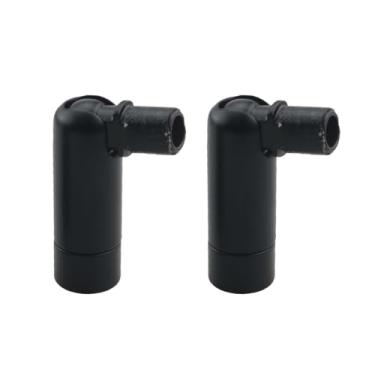 Imagem de WELWIK Adaptador de teto inclinado, 2 peças, adaptador de teto, luz pendente, luz pendente, montagem de suspensão, multifunções, transformador giratório, encaixe de luz preto