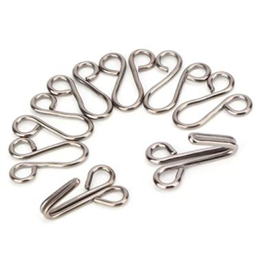 Imagem de RiToEasysports 10 Conectores de Cubos de Pele premium. Ganchos de Metal de Metal para Roupas (Prenda o gancho de colarinho preto da arma de 2,8)