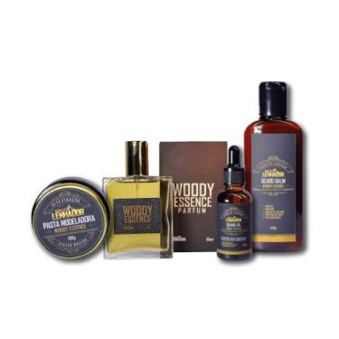 Imagem de Kit Lenhador Woody Essence - Perfume + Balm + Óleo + Pasta Modeladora 