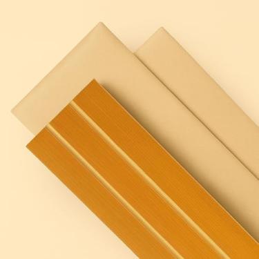 Imagem de Cabeceira modular + kit de painel ripado em MDF para camas de casal/queen com estrado. (BEGE+FREIJÓ,CAMA CASAL 4 RIPAS+ 5 CAB)