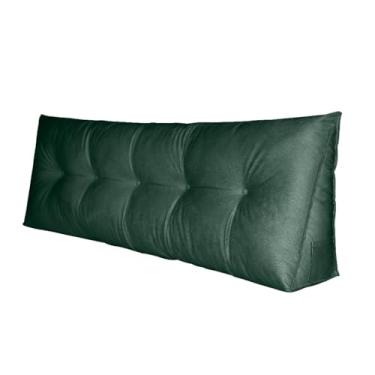 Imagem de Almofada Cabeceira casal140cm Encosto com bolso lateral (verde)