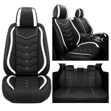 Imagem de Capas de assento de carro para Toyota Prius 2002-2025, capa de assento de couro napa impermeável, capas de assento de carro antiderrapantes, compatíveis com airbag, conjuntos de capas de assento de