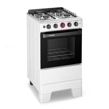 Imagem de Fogão A Gás 4 Bocas Automático Ideal Super Branco Mesa Inox F4iab - Esmaltec