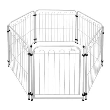 Imagem de Cercado Cães Canil Pet Cão Cachorro 5 Módulos + Portão - Açomix
