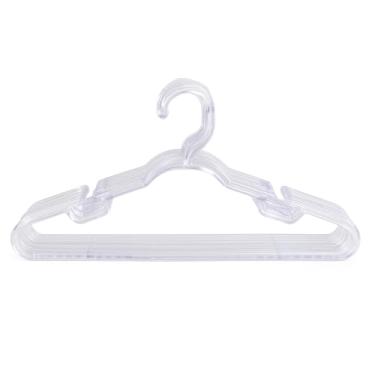 Imagem de Kit Cabide infantil de Plástico Transparente 3 unidades