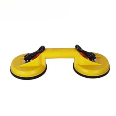Imagem de Ventosa Dupla Amarela para Vidros, Capacidade de Carga até 80kg, Suporte de Segurança para Transporte e Manuseio