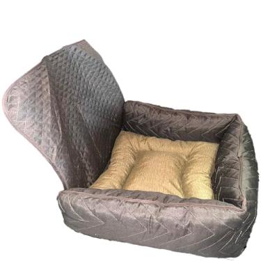 Imagem de Protetor de Banco Traseiro Toddy, Impermeável, Microfibra Matelada, Design Urso Marrom, com Zíper e Elástico, para Automóvel (Marrom, Grande)