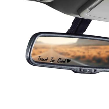 Imagem de Lyxheth 4 peças de decalque de espelho retrovisor Trust in God, adesivos de espelho de carro, adesivos decorativos de espelhos retrovisores de vinil automotivos, adesivos de lembrete de afirmação de