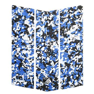 Imagem de Almofada de tração de EVA de 3 peças para prancha de surf, adesivo profissional/aplica todas as pranchas - pranchas de surf, shortboards, longboards, skimboards (azul-marinho e branco)