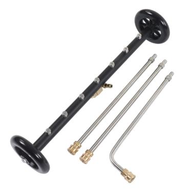 Imagem de Domary 4000psi 2 Em 1 Sob Lavadora de Carro, Limpador de Superfície de Alta Pressão de água Com 3 Varinhas de Extensão para Pátio de Varanda, água Quente e Fria até 4000 Psi (7 buracos)