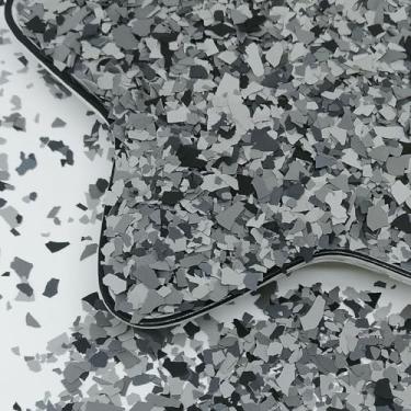 Imagem de Flocos de piso epóxi de 950 g/1 kg, mistura de lascas de cores decorativas, 3-5 mm, flocos de tinta de garagem, kits de revestimentos de piso de concreto para pisos de garagem, parede interior e