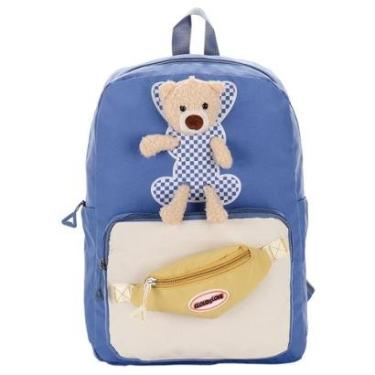Imagem de Mochila Feminina  Arara Dourada - Ry6679 - Azul - U-Feminino