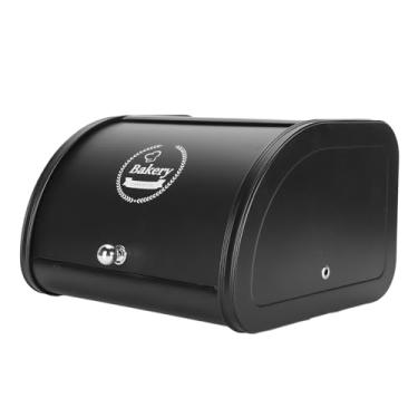 Imagem de SUNGOOYUE Caixa de Armazenamento de Pão Multifuncional Metal Recipiente de Pão Organizador de Armazenamento Escondido para Sala de Estar Quarto (Tampa de rolo)