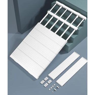 Imagem de Prateleira Retrátil Inteligente 53-90 cm – Organizador Extensível para Cozinha, Banheiro e Guarda-Roupa, Aço Inoxidável Branco 30 cm