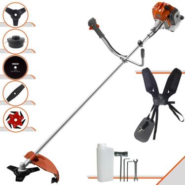 Imagem de Roçadeira RL520ACNTK À Gasolina 2T 52cc 2HP Completa Com Carretel Nylon e Lâmina 3 Pontas + EXTRA Lâmina 2 Pontas, Lâmina 6 Pontas e Lâmina 80 Dentes