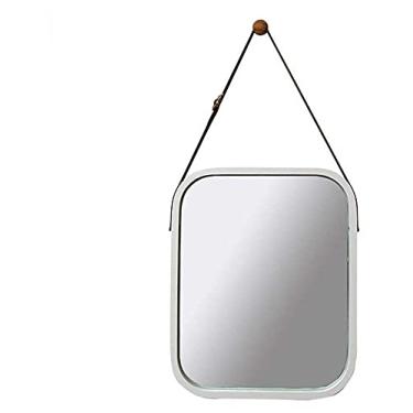 Imagem de LMJYU Espelho de mesa, banheiro, montado na parede, penteadeira, espelho nórdico redondo para pendurar na parede, vaso sanitário, espelho de parede para banheiro, banheiro, espelho cosmético